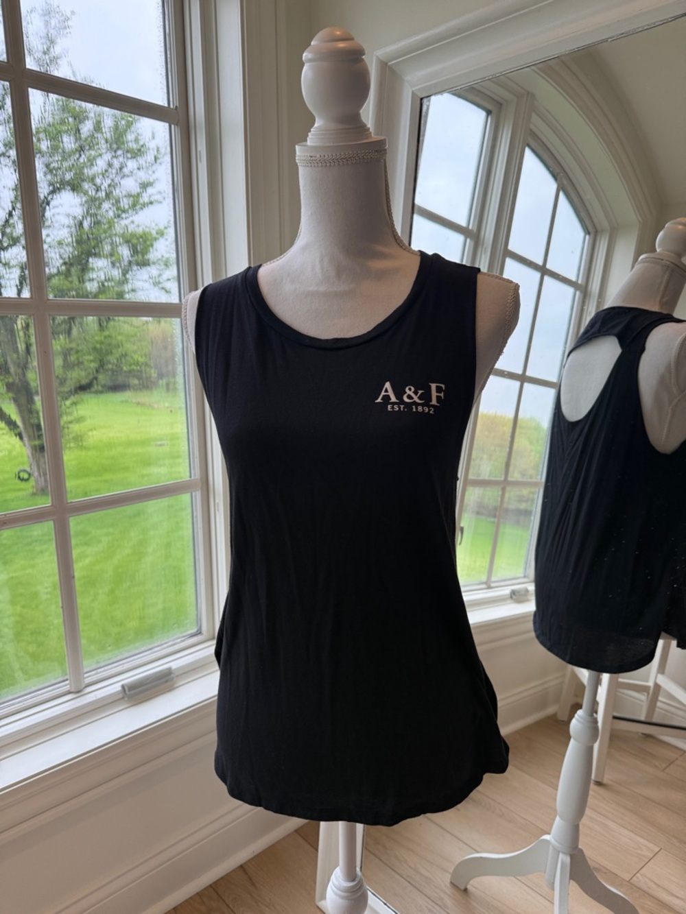 Abercrombie & Fitch Black A&F Logo Sleeveless Tank